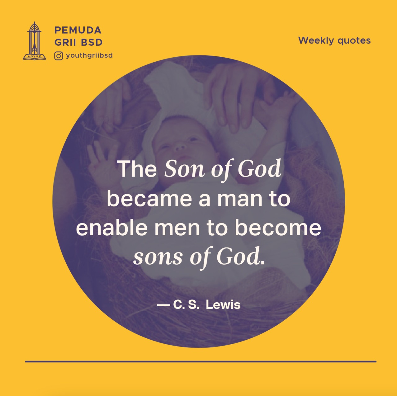 The Son of God became a man to enable men to become sons of God.