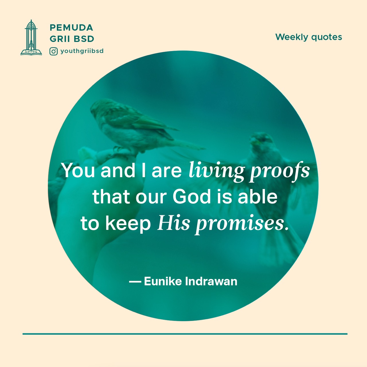 You and I are living proofs that our God is able to keep His promises.