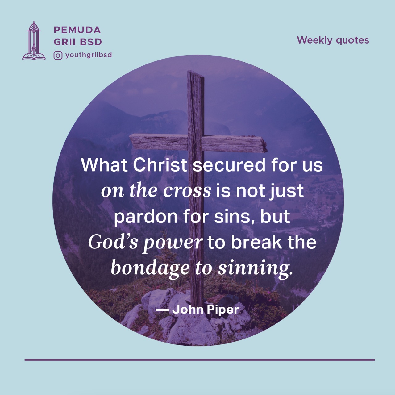 What Christ secured for us on the cross is not just pardon for sins, but God's power to break the bondage to sinning.